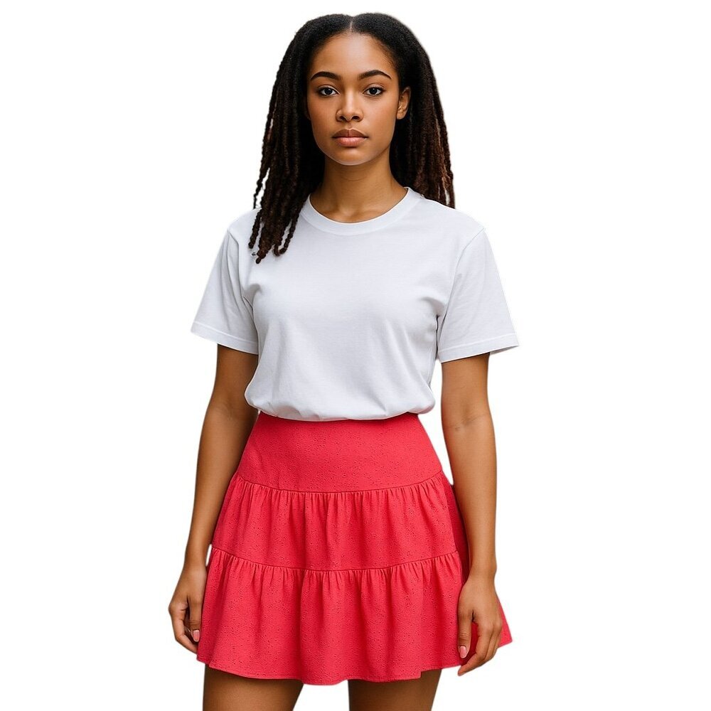 GoettX Coral Pink Eyelet Skort Size S – NWT Athletic Skirt with Shorts